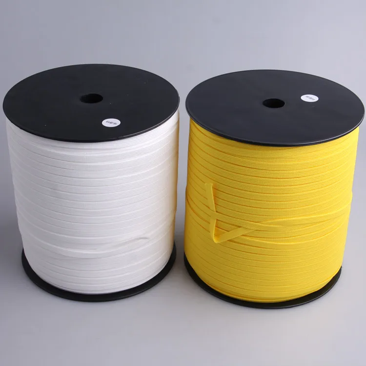  Wedtex Amazon популярный белый плоский эластичный шнур 1/4 дюймов 1/8 100 ярдов плетеный для