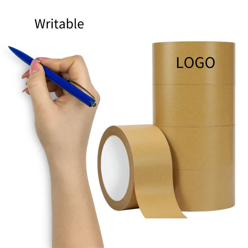 China Wholesale Logo Quality Custom Kraft Packing Tape Kraft Paper Packing Tape Custom Kraft Tape For Packaging