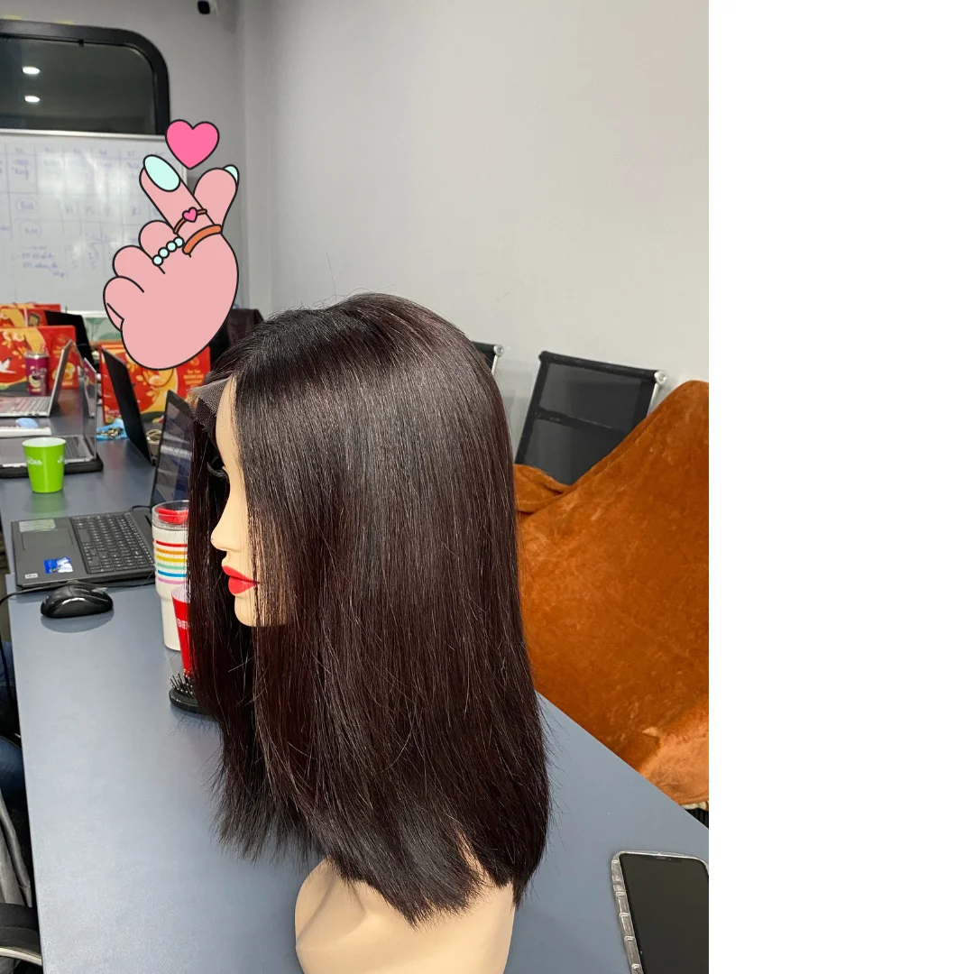 Wholesales Natural Straight Black Wig Virgin Hair From 100% Vietnamese Human Hair No Genius Weft