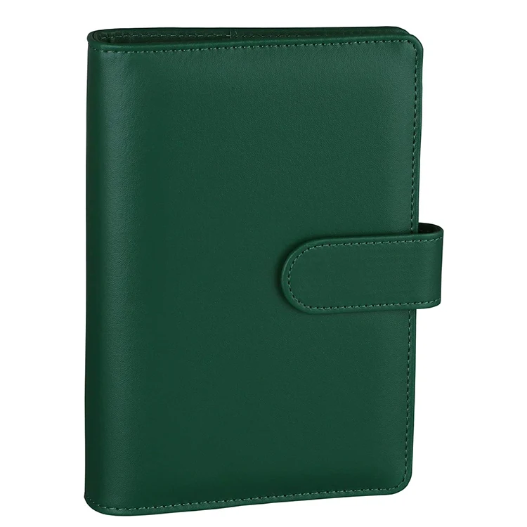 Hardbound magic buckle closure pu leather notebook organizer planner