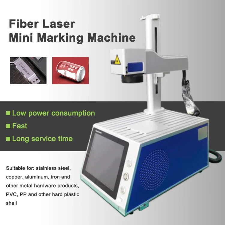 Hot sale desktop Fiber laser machine bevel built in computer touch screen Fiber laser marking machine for metal
