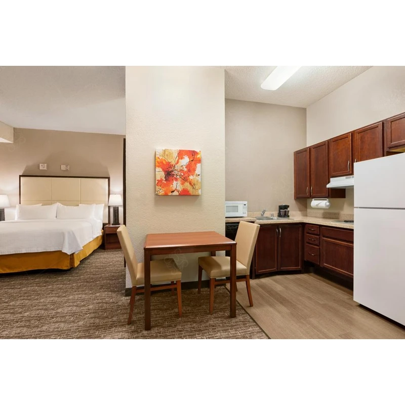 
Antique Style Wood Hotel Apartment Furniture Bedroom Sets For 3 Star Hotel Used 