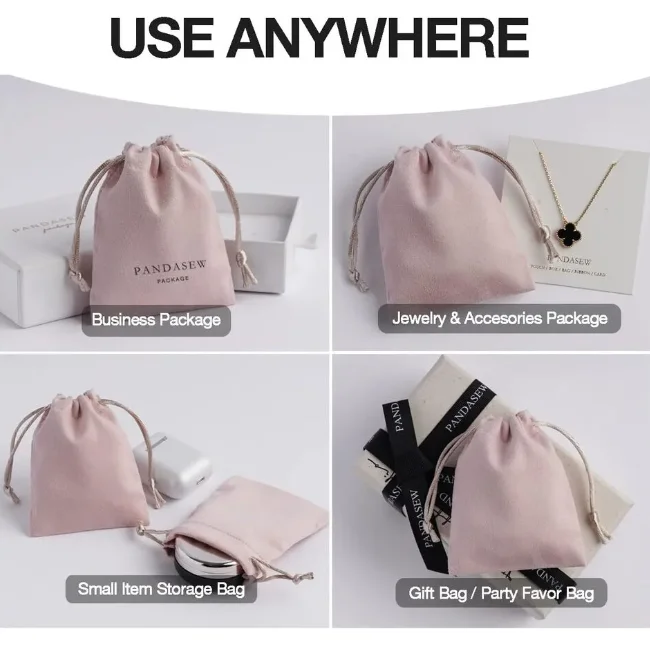 Drawstring Bag Suede Jewelry Packaging Pouch For Jewelry,Gift,Earrings Necklace Rings Antiques