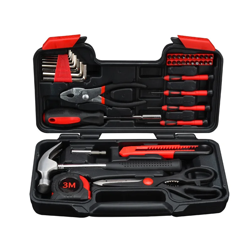
39-Piece Beginer Tool Kit, Household Repair Hand Tool Set with Screwdrivers Pliers 