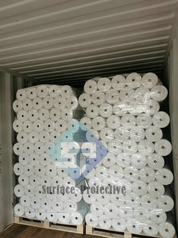 Hot sale 160g 1*25m  Self adhesive Floor protection felt Roll  paint cover fleece floorliner paint protection