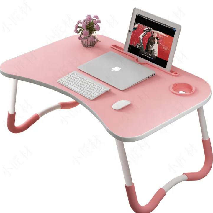 Portable Folding Laptop Desk Computer Notebook Table Stand Tray  for Sofa Bed (Wooden)