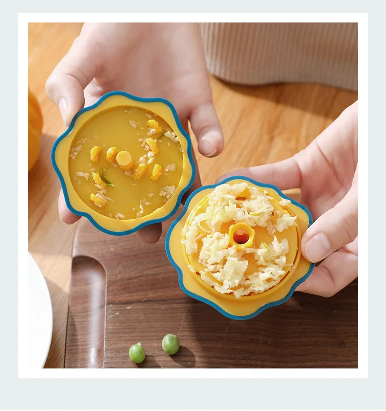 Household manual chili ginger garlic grinder Navy blue/light blue/white A garlic press Kitchen Garlic Mash Mashing Machine