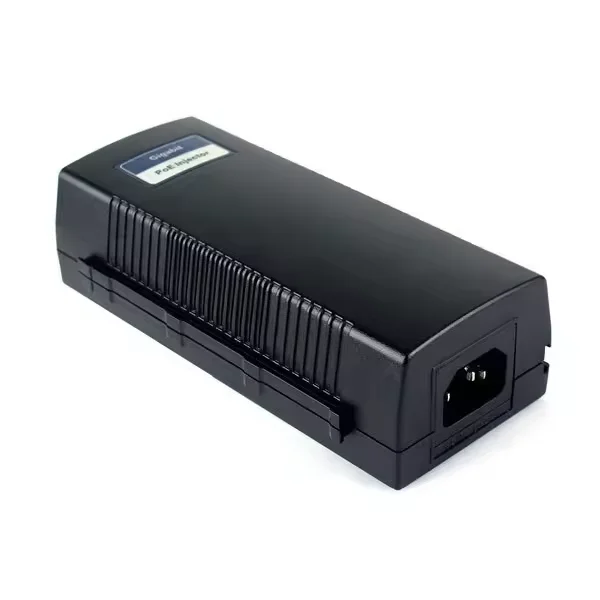 2 Port Ethernet Injector Power Supply Adapter for CCTV IP Camera 1000Mbps Gigabit 60W POE Injector Adapter Switch