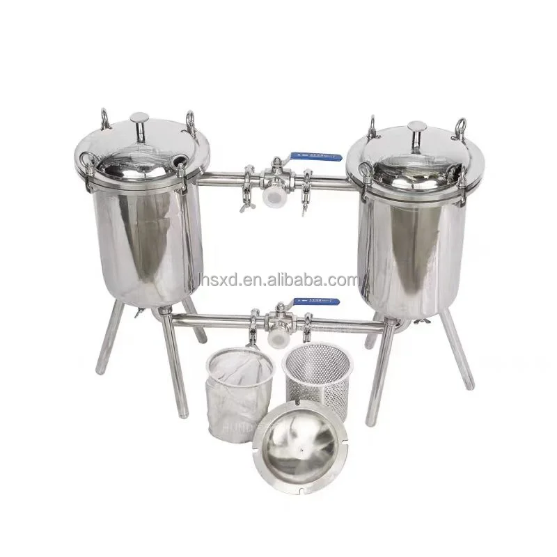 Stainless steel juice honey milk semi fluid filtration machine dual filter