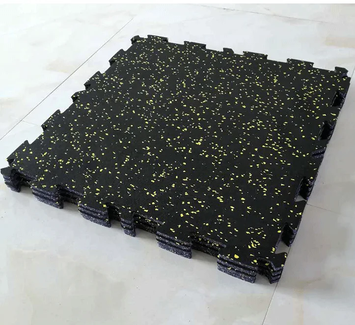 ISO Approved 50*50cm Gym Rubber Interlock Mat 15mm Nonslip Gym Mat Puzzle Exercise Floor Mat Rubber Tiles for Gym