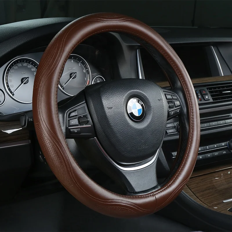 Factory Wholesale Fashion Hot Sell Car accessories Universal luxury steering wheel cover leather
