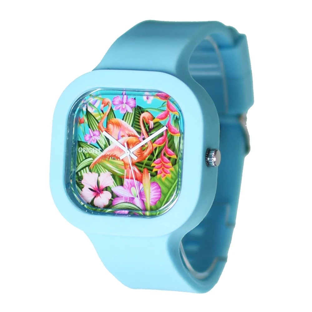 50 Meters waterproof Japan movement and battery top quality silicone interchange strap customized your logo custom watches