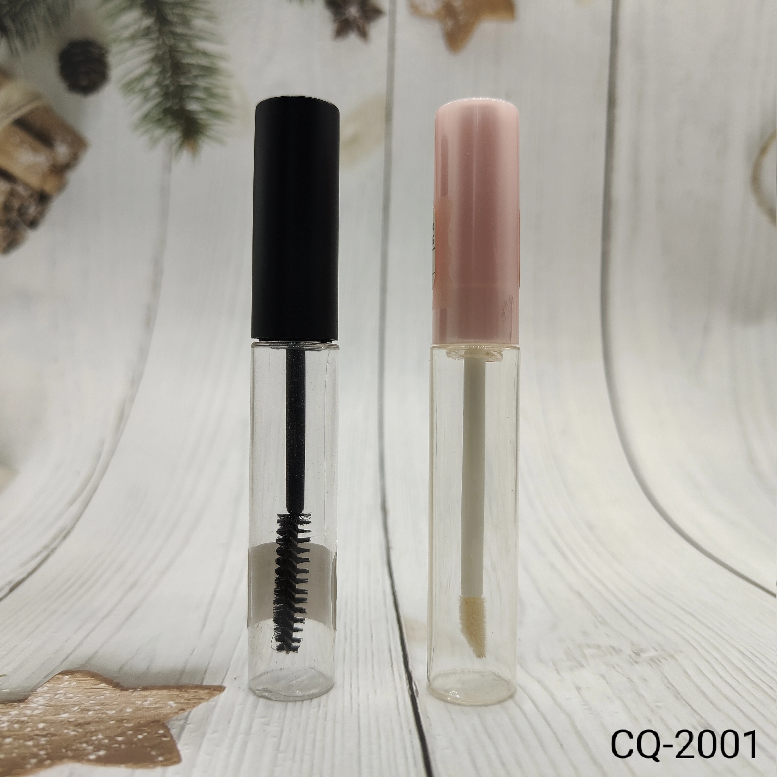 Round Lip Glaze Tube 10ml Custom logo Black Plastic Popular Wholesale Laura Mercier Lip GlossClear