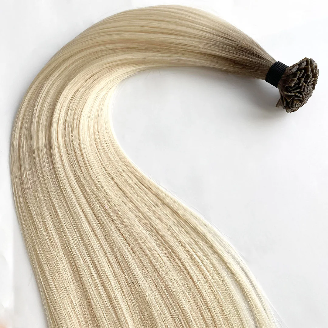 Professional Factory Russian Hair Double Drawn  Flat tip remy Keratin tip hair extension