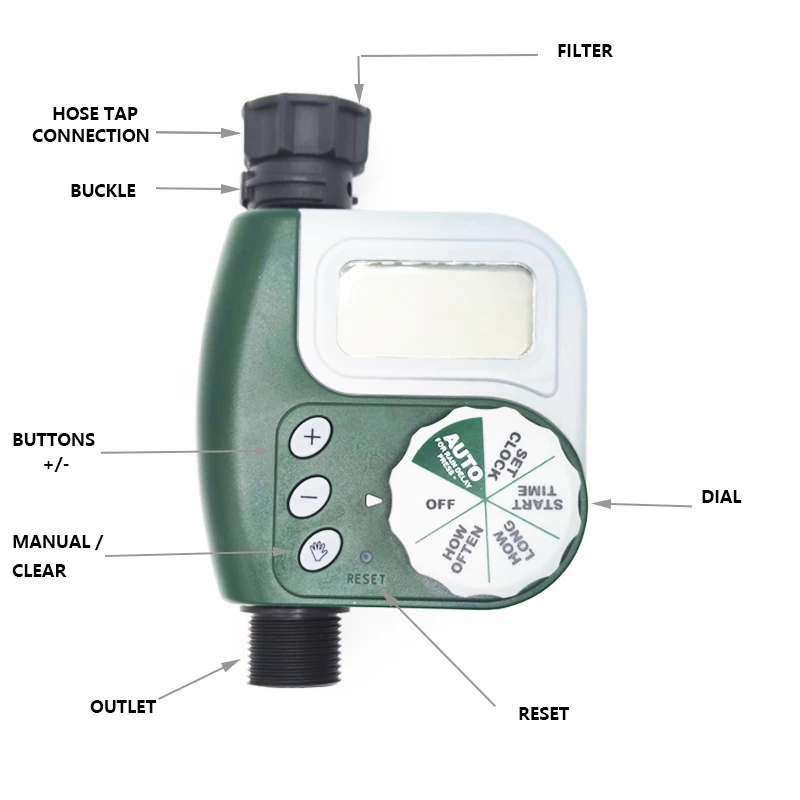 Garden Watering Timer Irrigation Controller plastic Programmable Automatic Electronic Home Hose Faucet Autoplay
