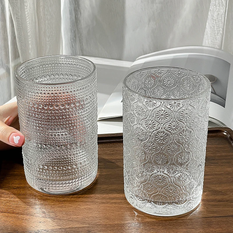 High Transparency Shot Wine Glasses Custom Thick Bottomed Glass Whiskey Glass Vintage Minimalist Straight Body Water Glass