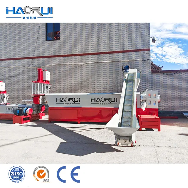 Damaged Granulating Machine Plastic Bottle Flake PET Recycling Extruder Fiber Machine Automatic Plastic Shredder Plastic Recycle