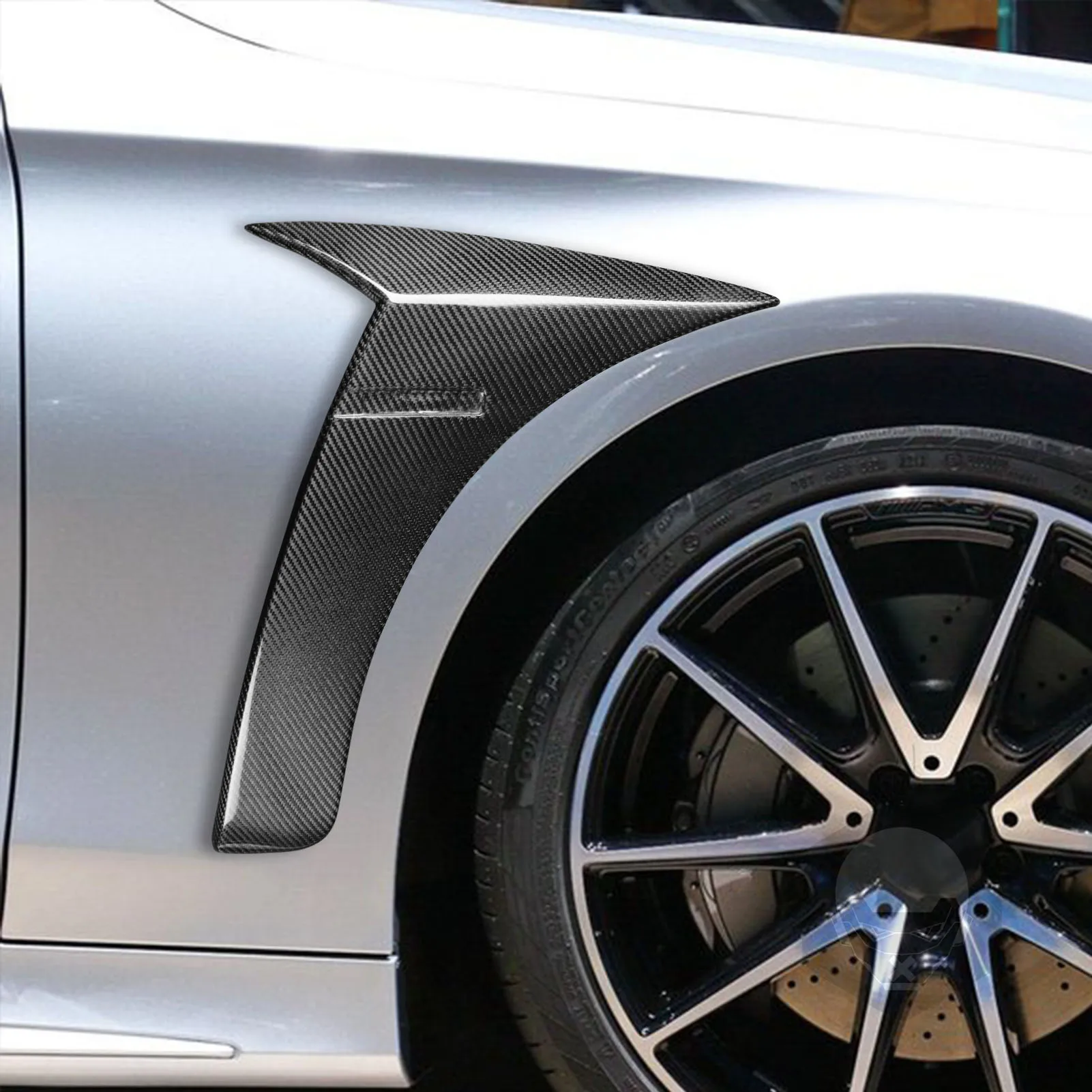 Real Carbon Side Air Vent Fender Fins for Mercedes Benz W222 S63 S65 AMG 2014-20