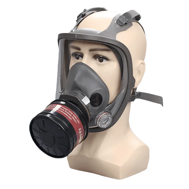4007 Electric Blower Full Face Gas Mask Powered Air Purifying Respirator Silicone CE Grey Fast Delivery Black Men Silicone Mask