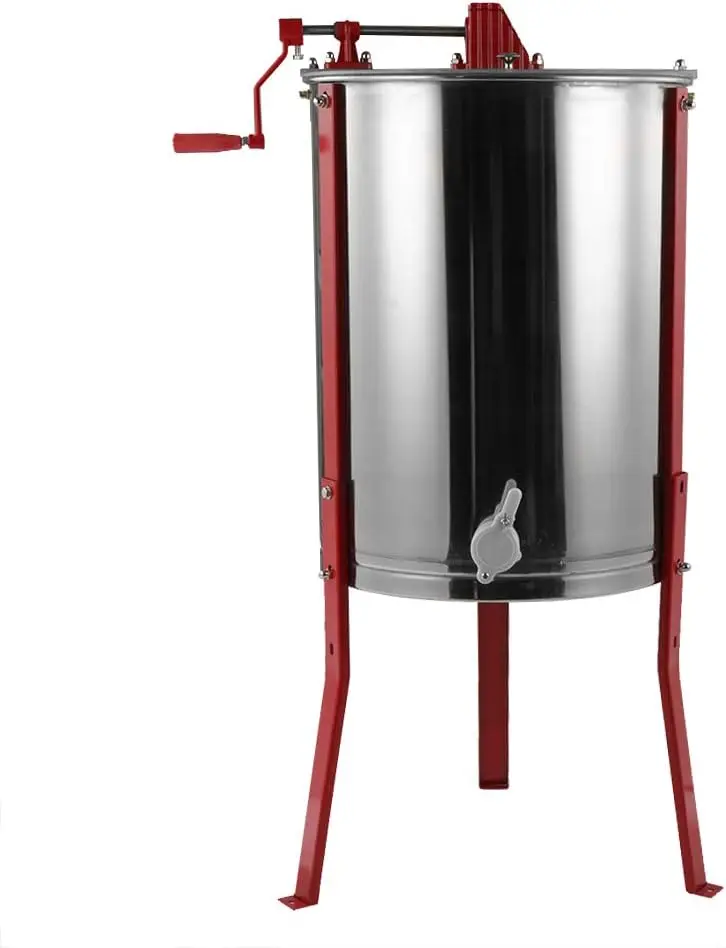 Honey Processing Machine Honey Centrifuge 4 Frames Manual Stainless Steel Honey Extractor for Beekeeping Equipment