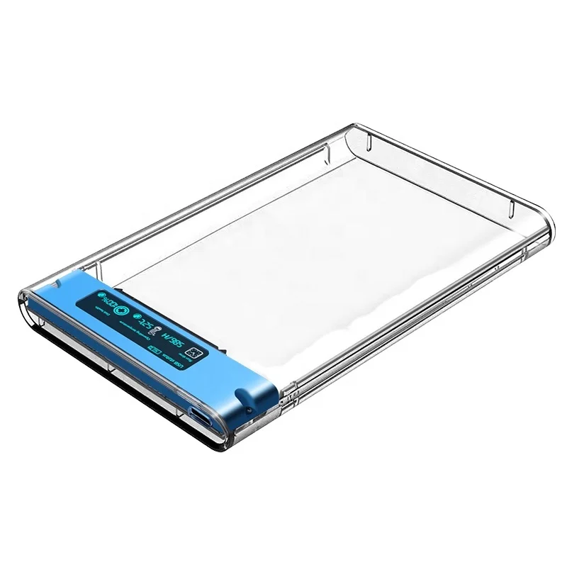 Factory Wholesale 2.5-inch External Hard Drive Case HDD SSD Enclosure Transparent Solid-state Hard Disk Case