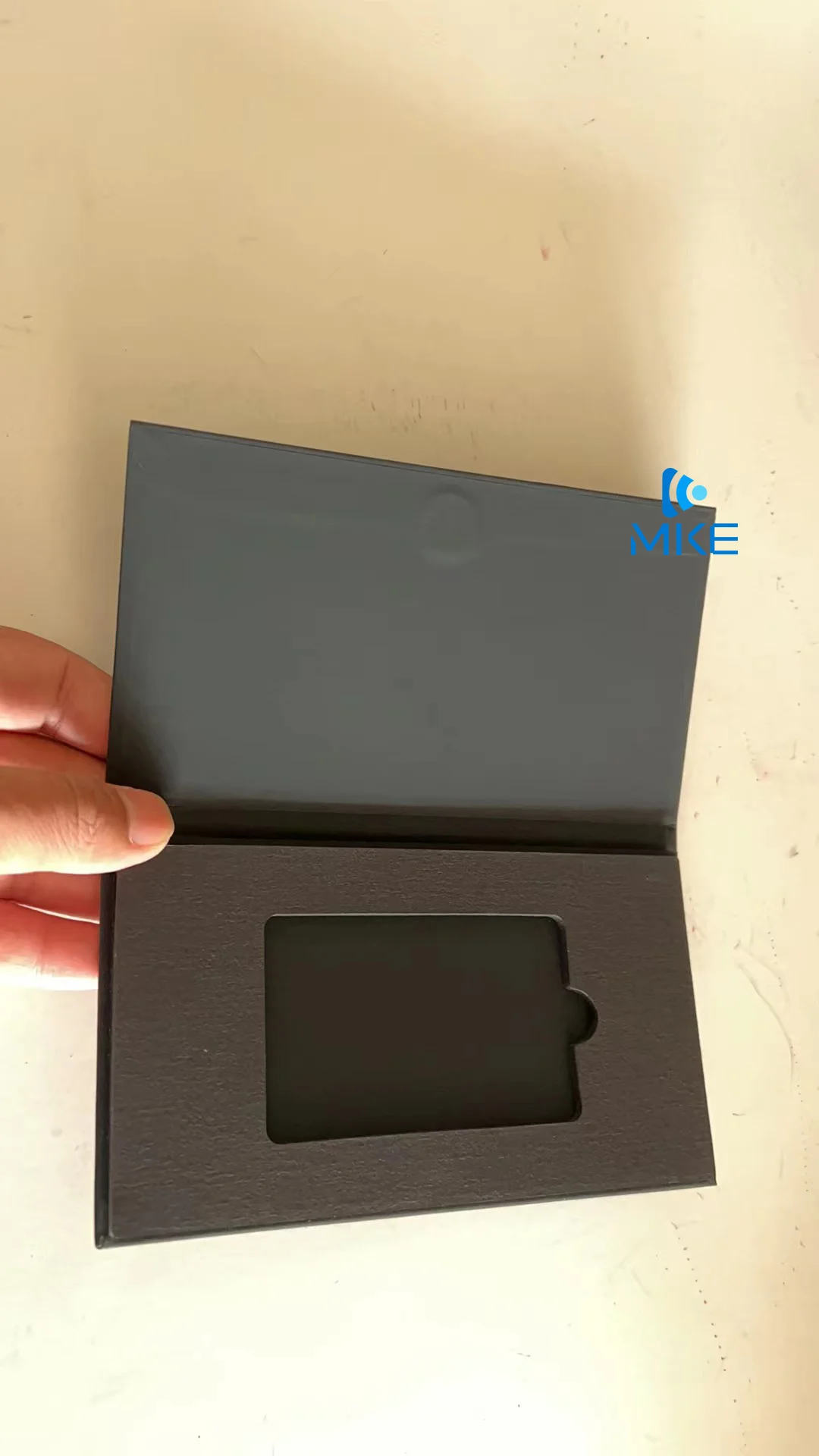 Recyclable cardboard Metal business wedding card holder wallet with metal box Gift cards box packaging boxes