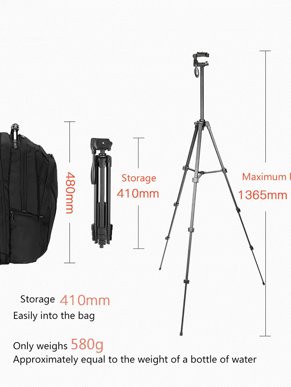 BZ Retractable tripod is suitable for mobile phone live broadcast, outdoor shooting and live broadcast fixed tripod