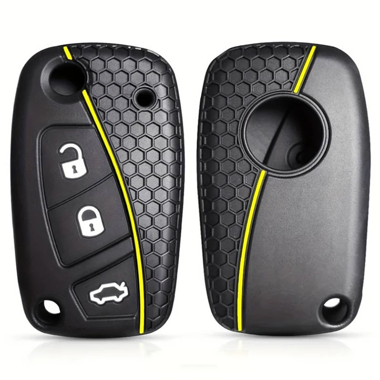 2024 new Silicone Protective Car Key Fob Cover Pouch Case Keychain Compatible Auto Accessories For Fiat Panda