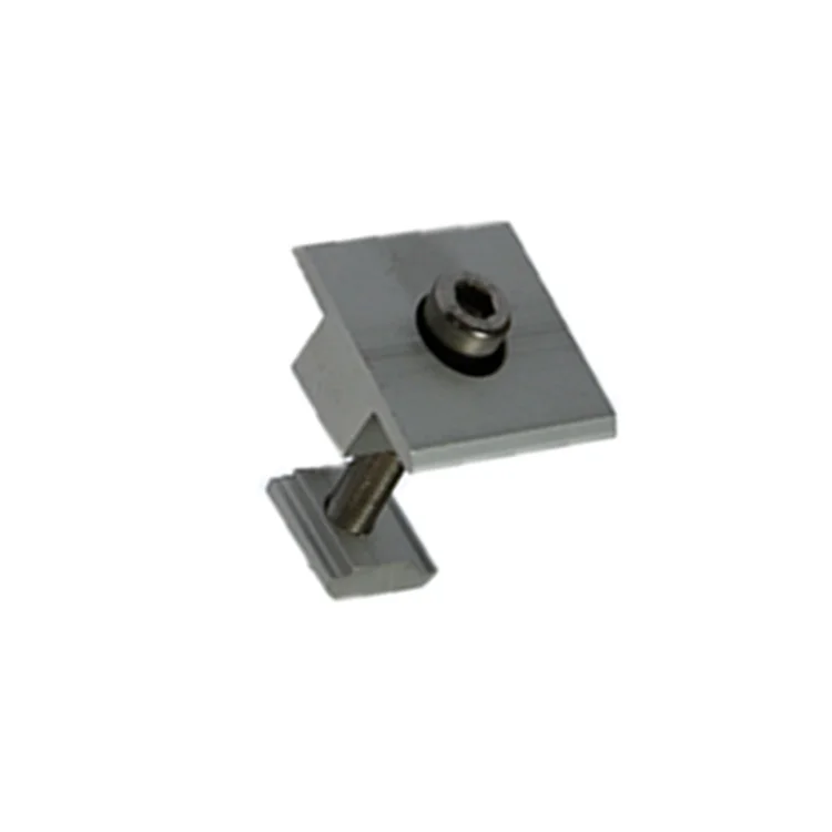 Болт из нержавеющей стали 40 мм анодированный Серебряный 6005-T5 экструдированный алюминиевый монтажный зажим на солнечной