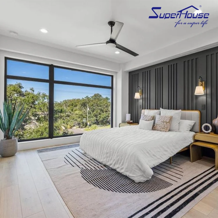 NOA standard Double glazed laminated glass window impact fixed window aluminum impact resistant windows for house