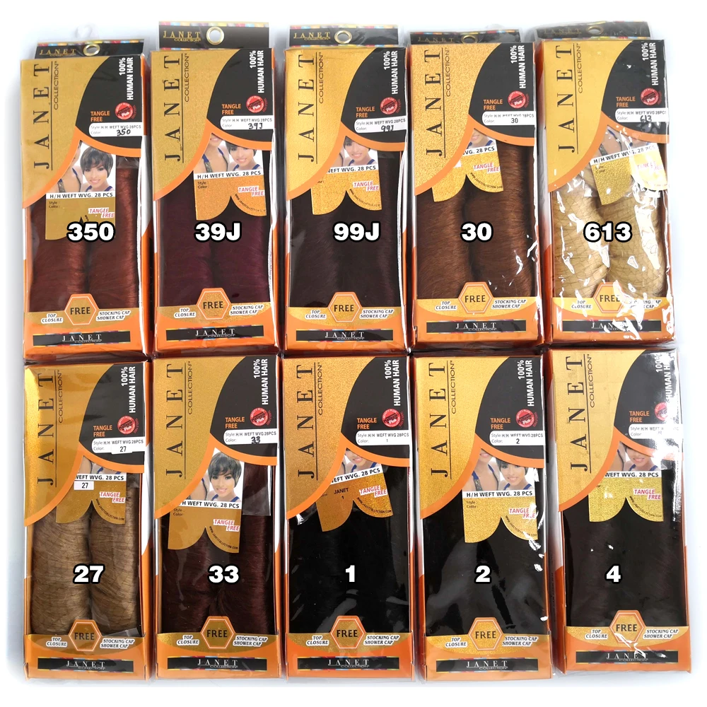 Wholesale Factory Price Unprocessed Short Human Hair 28 Pcs Janet Hair Tara Hair