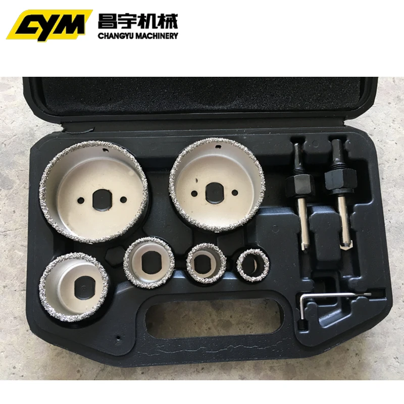 Карбид вольфрама зернистость покрытием отверстие пилы комплект для гипсокартона плитка штамповки