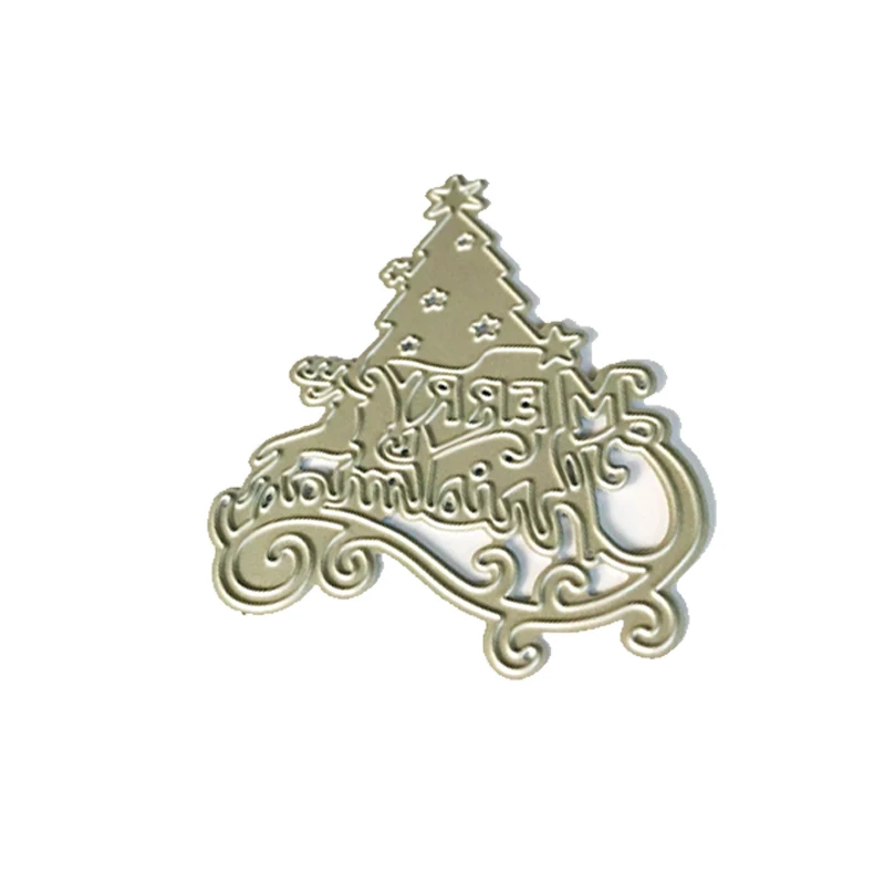 AAGU Merry Christmas Decoration Metal Cutting Dies Tree House Snowman Molds Scrapbook Album Deco Craft Cards Stencil Template