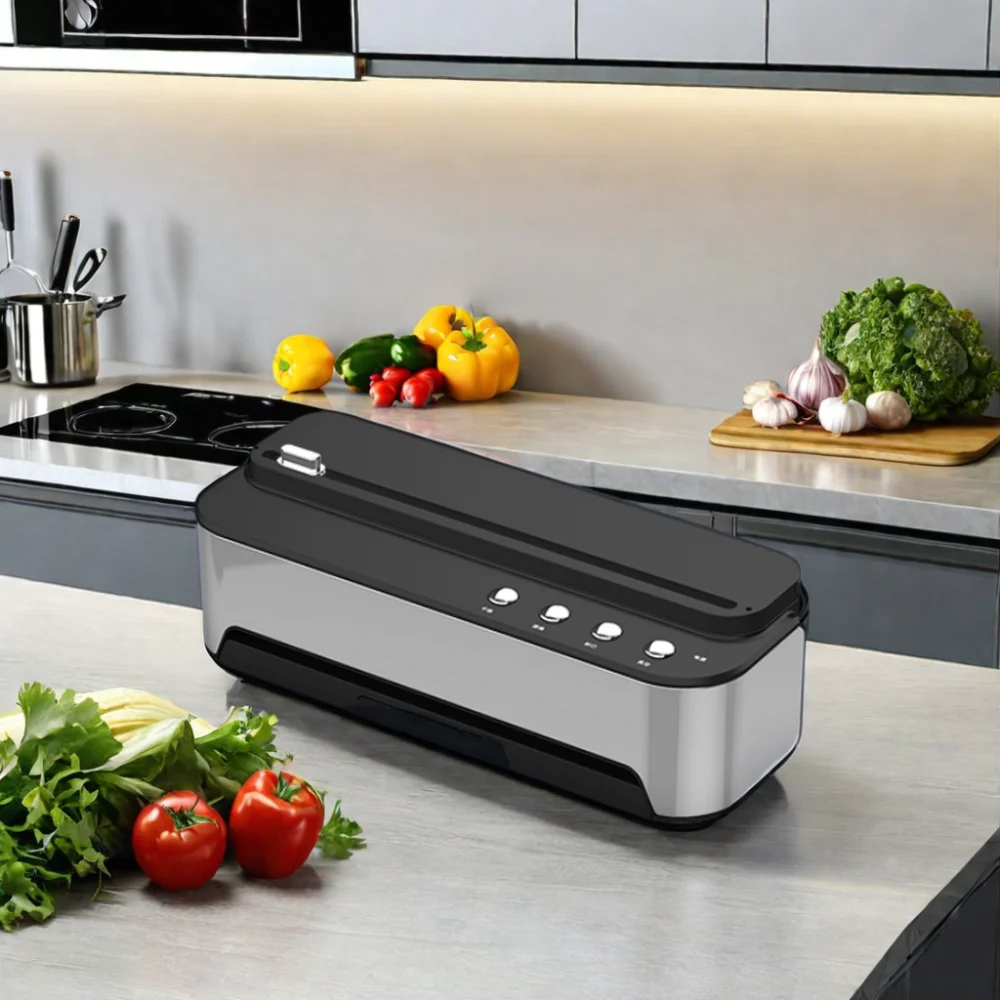 Factory Portable Vacuum Food Sealer with Built-in Cutter Vacuum Sealer Machine for Family Kitchen