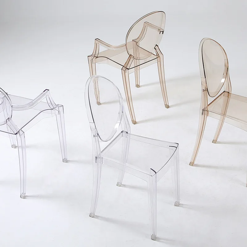 Wholesale Armless Wedding Party Plastic Crystal Acrylic Tiffany Resin Chair Chiavari Event Rental Acrylic Ghost chair