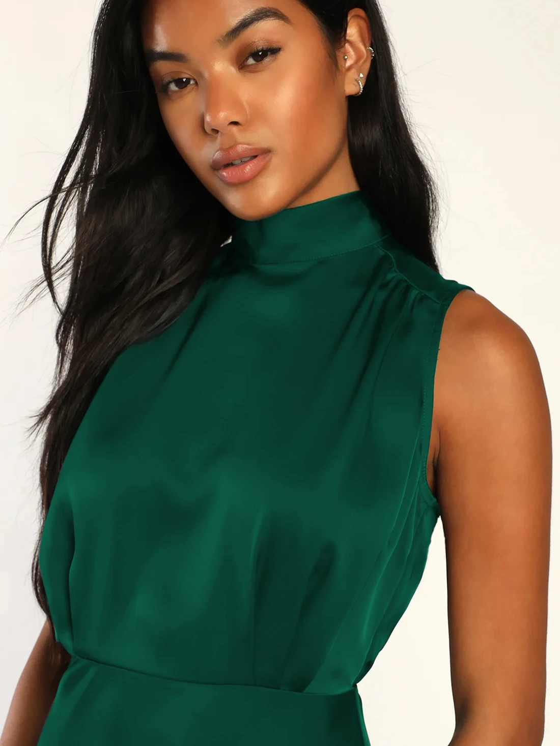 Quietly Elegant Noble Side Slit Tea Length Cocktail Long Satin Maxi Dress Maxi Dress 2023