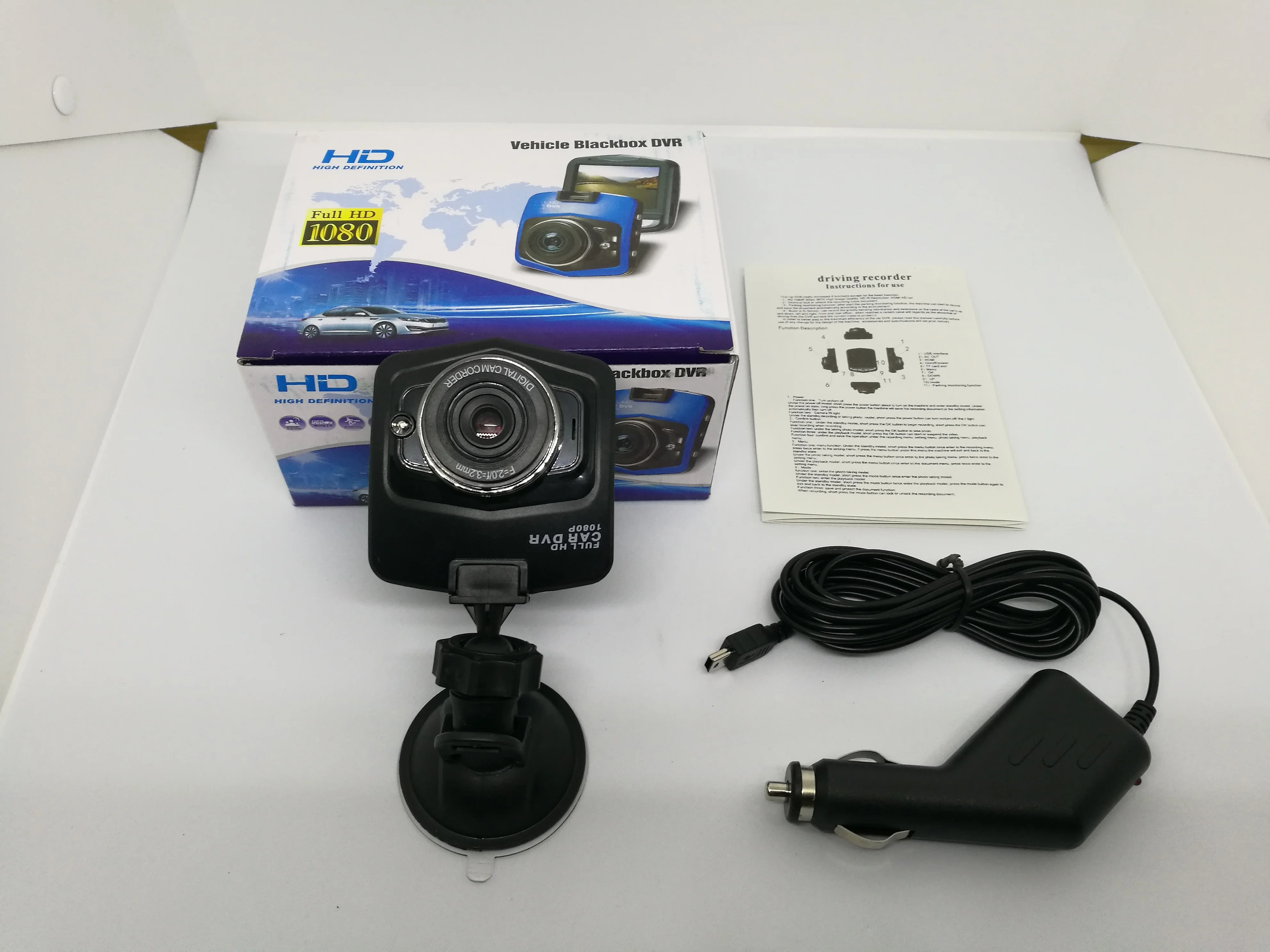 Vidhon HD resolution GT300 1080p dash camera video recorder for car audio dash am CMOS light sensor