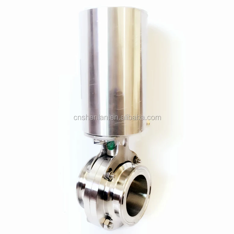 Pipe fitting 304 stainless steel quick-installed pneumatic butterfly valve sanitary clamp valve