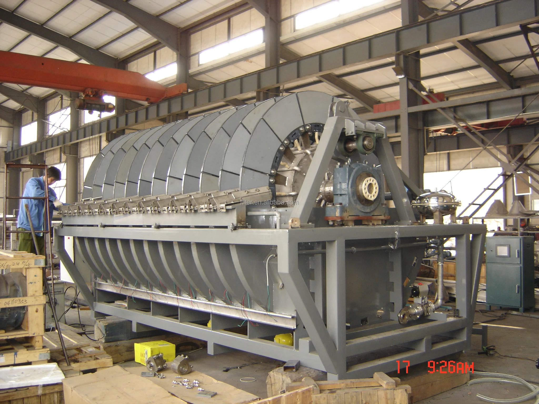 Mechanical sludge dewatering ceramic/drum vacuum filter for chemical, environmental protection