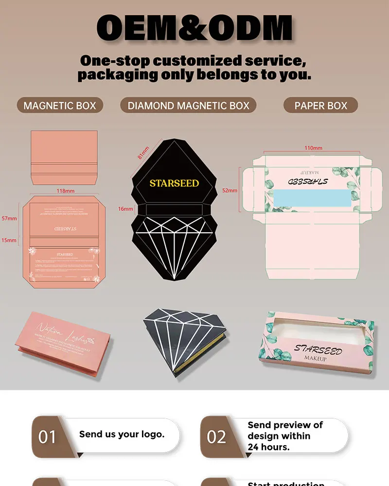 New Style Color Strip Lashes And Unique Custom Packaging Box Products China False Eyelashes Colorful