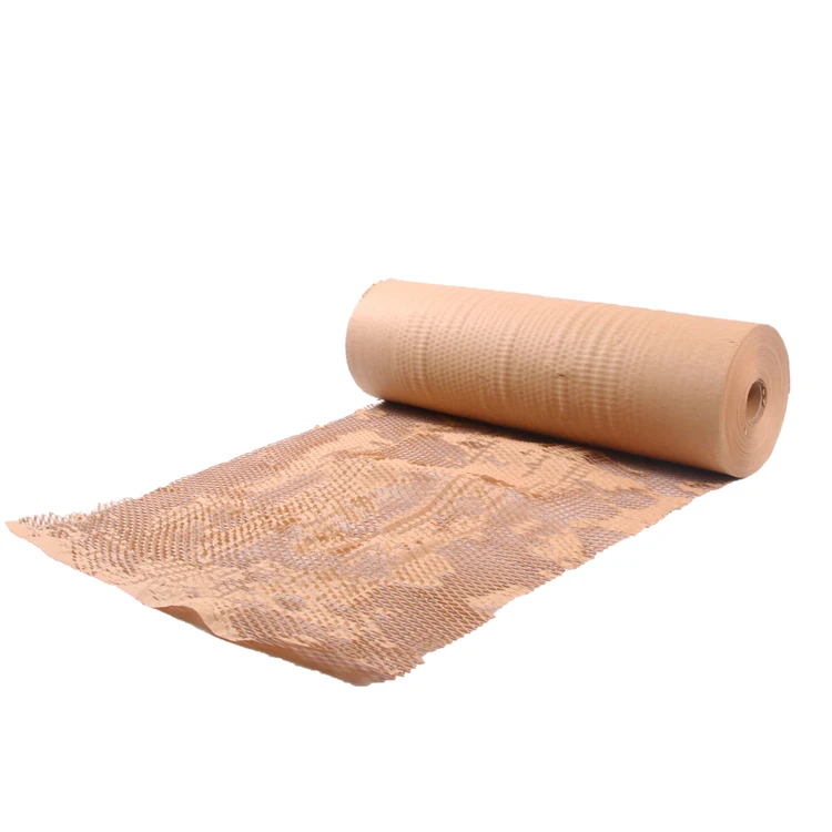 Yohpack 38 см * 100 м медовые бумажные рулон Honeycomb из крафт-бумаги для упаковки вторичной переработки сотовая Подушка Бумага