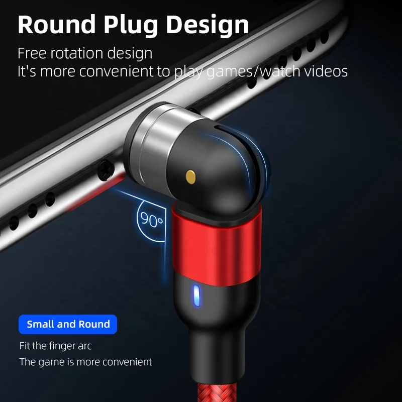  Магнитный usb-кабель для быстрой зарядки кабель типа C магнитное зарядное устройство Micro USB мобильного телефона шнур новый поворот на 360 +
