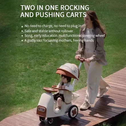 JXB New Arrival Easy To Switch Modes Ride Toy High Landscape Lightweight Children Rocking Cart For Children To Ride