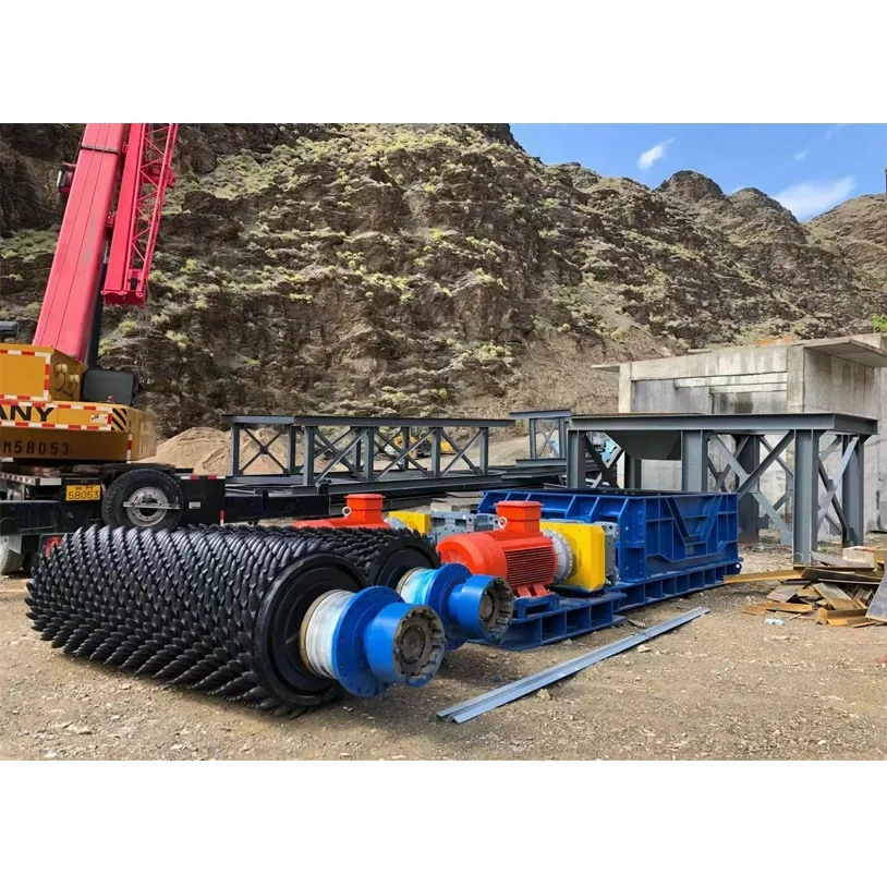500TPH High tech double roller crusher for coal, Coal belt conveyor width 1000mm
