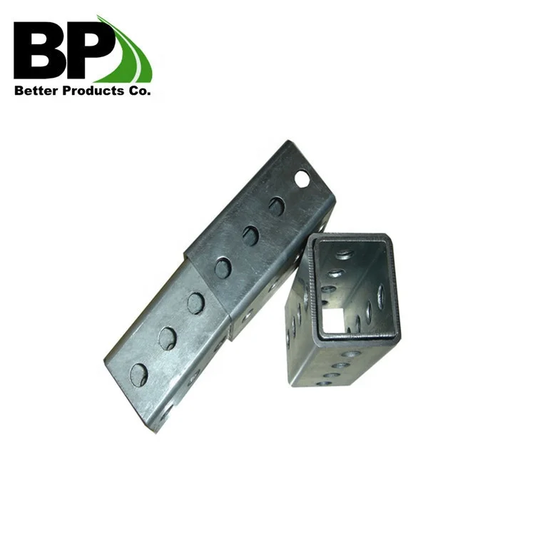 Square Perforated Tubing Steel Sign Post with Galvanized Perforated