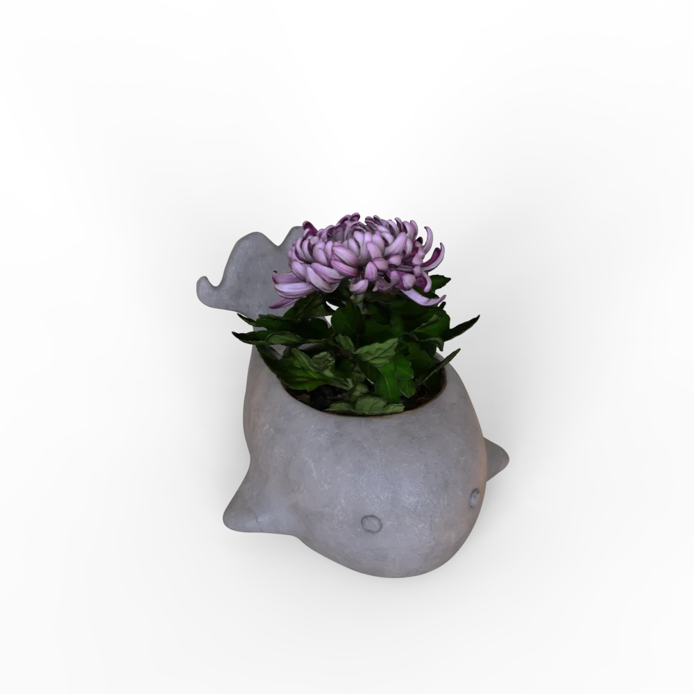 Factory Custom wholesale outdoor flower pots resin animal flower pot ployresin whale flower pots on sale