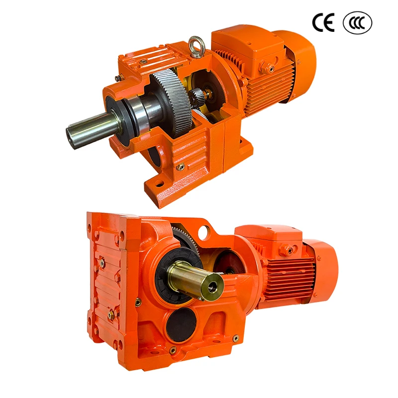 Right angle motor reductor S series helical worm gearbox with torque arm aluminium worm gear