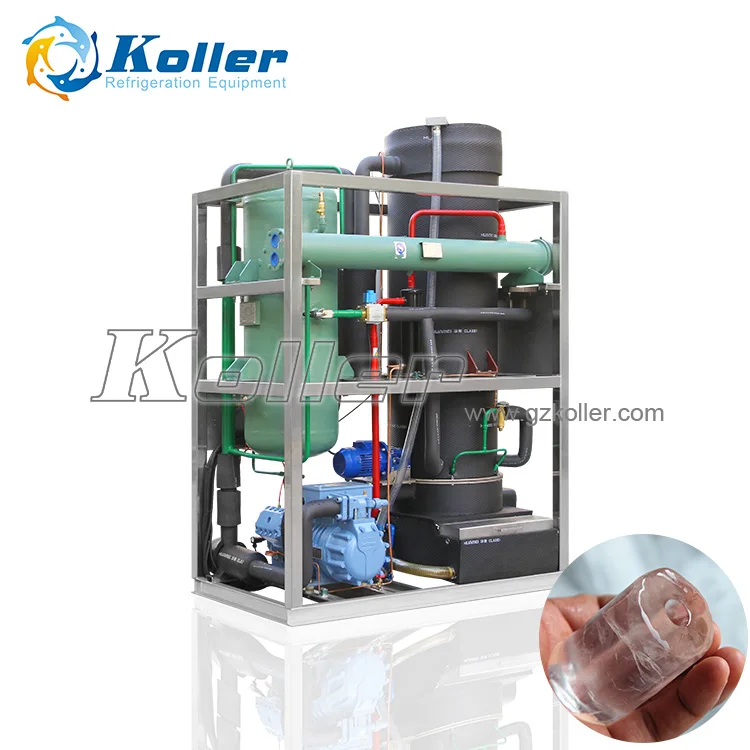 Koller China Top Commercial 18.75kw 5 Tons/per  Industrial Ice Tube Ice Machine For Hot Area Beverage Cooling
