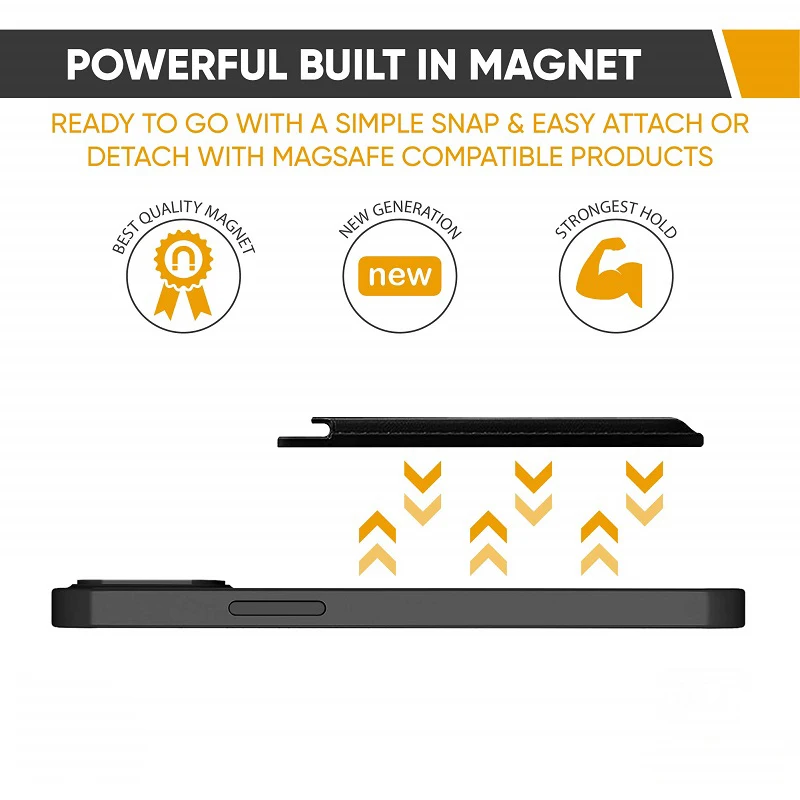 PU Leather Magnetic Card Wallet Oem Card Holder Fashion Phone Case for iPhone 12 Pro Max/13 Pro Magsafing