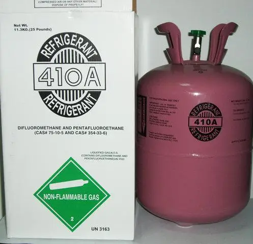R410a refrigerated gas is widely used in household refrigeration and air conditioning systems